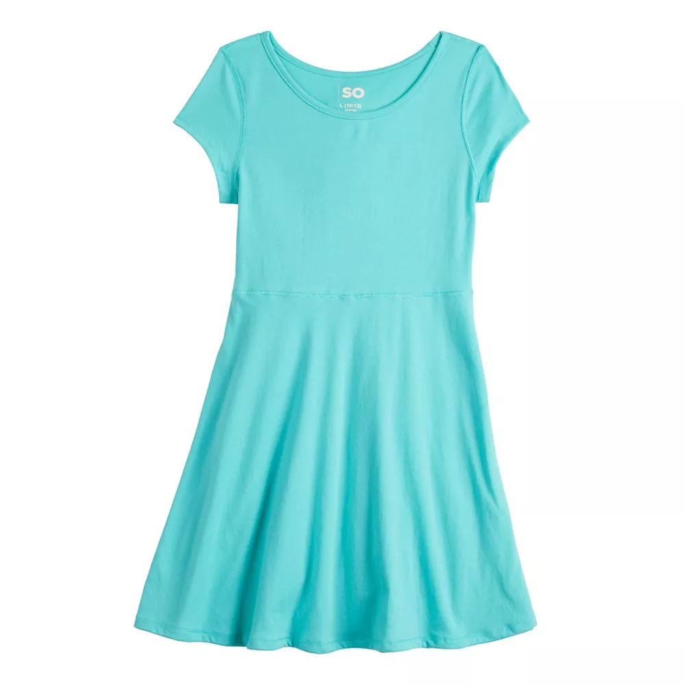 Girls 6-20 SO® Adaptive Skater Dress in Regular & Plus Size 2 Girls 6-20 SO® Adaptive Skater Dress in Regular & Plus Size - Image 2