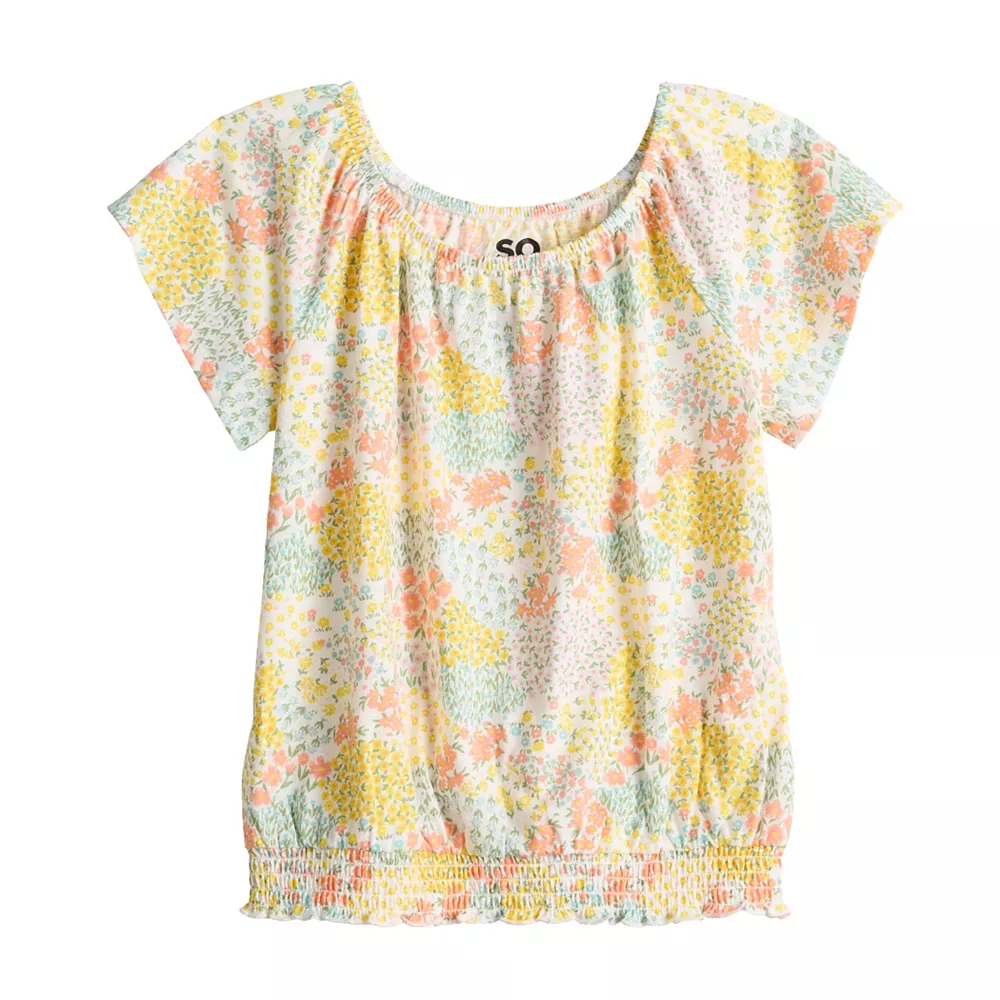 Girls 6-20 SO® Short Sleeve Puff Top in Regular & Plus Size 2 Girls 6-20 SO® Short Sleeve Puff Top in Regular & Plus Size - Image 2