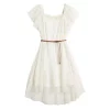 Girls 7-16 & Plus Size Knit Works Lace Ruffled Dress with Belt