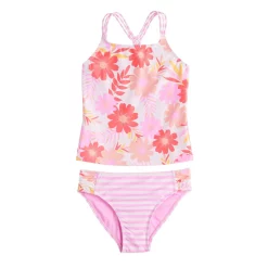 Girls 4-16 SO® Twin Print Tankini Top & Bottoms Swimsuit Set in Regular & Plus Sizes