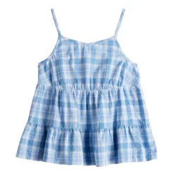 Girls 6-20 SO® Babydoll Cami Tank Top in Regular & Plus Size -Sleep On It Sales Shop 5960330 Blue Plaid